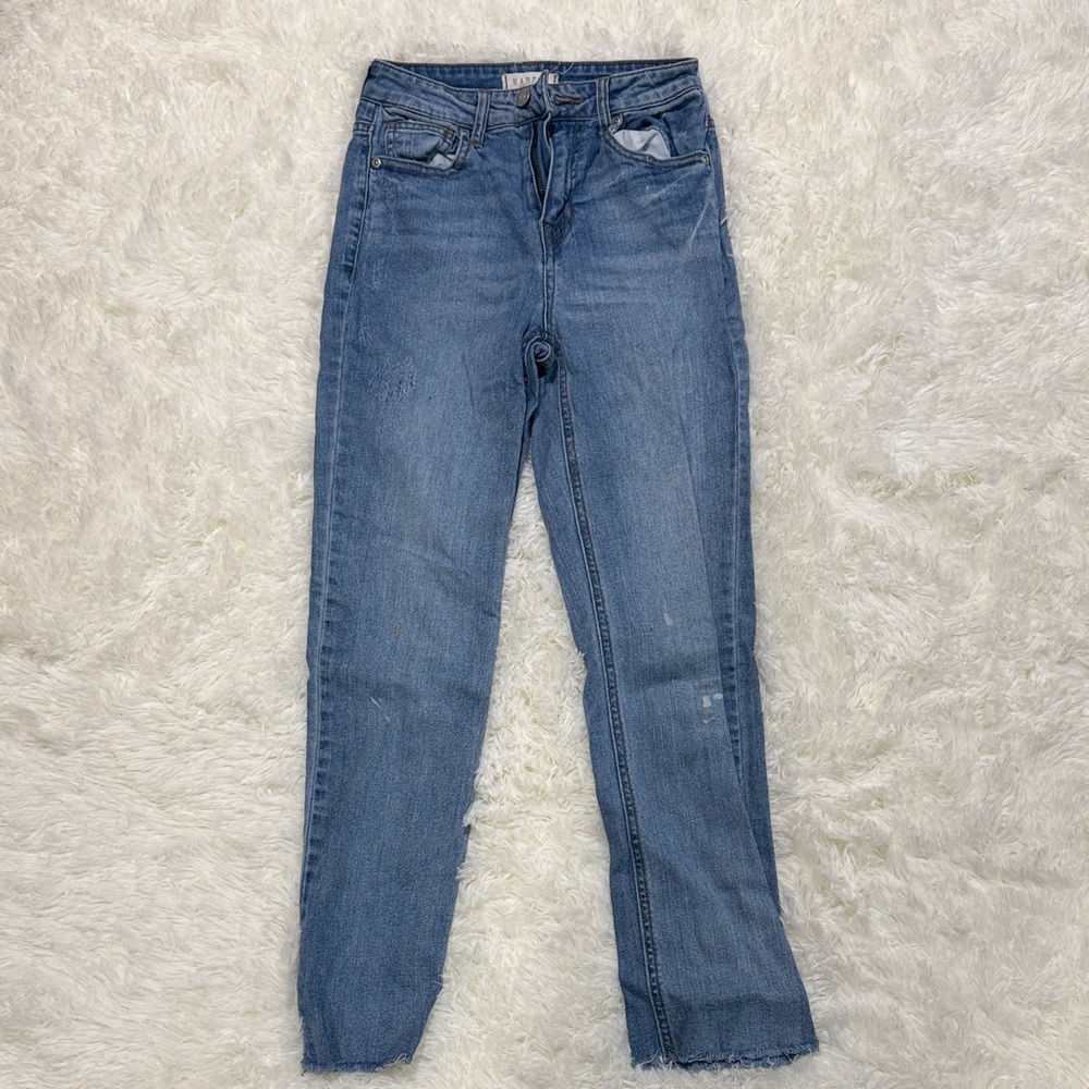 Blue High-Rise Straight Jeans Size 24 - Harper